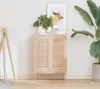 Schranktüren Lamellen-Design 2 Stk. 69x29,5cm Massivholz Produktbild-Vorschau 2