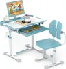 COSTWAY scrivania per bambini con sedia, scrivania per Anteprima dell’immagine prodotto 1