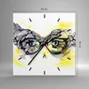 Wanduhr - Quadrat - Glasuhr - Person Auge Schatten Produktbild-Vorschau 3