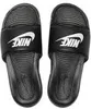 A pair of black Nike slide sandals shown from a top-down view. Produktbild-Vorschau