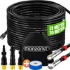 A product shot of a high-pressure cleaner hose set with accessories, laid out on a white background. Produktbild-Vorschau