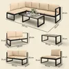 Outsunny Garten-Sofa-Set mit 2 Zweisitzern, armloser Stuhl, Produktbild-Vorschau 3