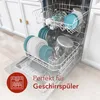 A dishwasher filled with clean dishes, including plates, bowls, and cutlery. Náhled obrázku produktu
