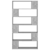 vidaXL Bücherregal Raumteiler Betongrau 100x24x188 cm Produktbild-Vorschau 5