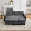 Merax dreisitzer Schlafsofa mit Getränkehaltern, Klappsofa Produktbild-Vorschau 4
