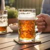 Maßkrug 1 Liter aus robustem Glas Klassischer Bierkrug mit Produktbild-Vorschau 2