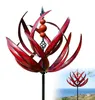 Metall Garten Windrad 90cm Lotus Windspiel, wetterfestes Produktbild-Vorschau 1