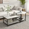 HOMCOM Couchtisch 2er-Set Beistelltisch, Kaffeetisch Produktbild-Vorschau 2