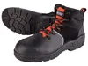 A pair of black and orange work boots shown from a slightly elevated angle against a white background. Produktbild-Vorschau