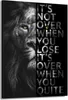 Löwe Motivation It Is Not Over Leinwandbild Wandbild XL Produktbild-Vorschau 1