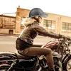 Motorrad-Halbhelm stoßfest Design mit breiter  weiches Produktbild-Vorschau 4