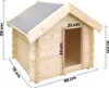 Hundehütte Outdoor kleine Hunde – Hundehaus Holz für Produktbild-Vorschau 5