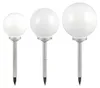 3er Set LED Solar Kugelleuchten weiß, Erdspieß Produktbild-Vorschau 1