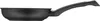 A side view of a black frying pan with a black handle, isolated on a white background. Produktbild-Vorschau
