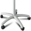 The base of a white flipchart stand with five wheels. Produktbild-Vorschau