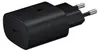 A black USB-C power adapter with two prongs for a wall outlet. Produktbild-Vorschau