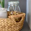 Aufbewahrungskorb rund, Korb mit Griff aus Wasserhyazinthe Produktbild-Vorschau 6