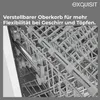 A close-up view of the adjustable upper basket of a dishwasher. Produktbild-Vorschau