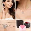 Rose éternelle rouge 925 argent Collier boîte cadeau Voir les images du produit 7