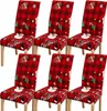 Six Christmas-themed chair covers arranged in two rows. Náhled obrázku produktu