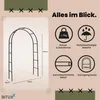 Bituxx Rosenbogen Metall Rankbogen Gartenbogen Torbogen Produktbild-Vorschau 7