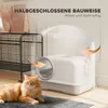 PawHut Katzentoilette mit Deckel Katzenklo mit Schaufel Produktbild-Vorschau 7