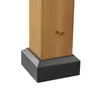 A close-up view of the base of a wooden post with a black protective cap. Produktbild-Vorschau
