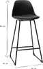 Miliboo - Schwarze Designer-Barhocker mit Metallbeinen 66 Produktbild-Vorschau 7