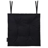 A black tufted seat cushion with ties. Produktbild-Vorschau