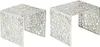 Stylischer Couchtisch ABSTRACT 2er Set silber im Gap Design Produktbild-Vorschau 9