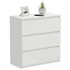 Kommode Schubladenkommode weiß matt - 60x77x 33,7cm mit 4 Produktbild-Vorschau 1