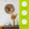 ARTland Holz Wanduhr Funkuhr - schwarzer Zeiger Wolf Größe: Produktbild-Vorschau 2