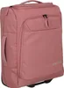 A pink travel bag with wheels and handles. Voir les images du produit