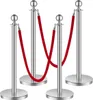 4 pali della barriera Supporto della barriera con 2 corde Anteprima dell’immagine prodotto 1