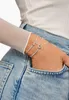Bracelet de tennis cœur avec pierres blanches argent Voir les images du produit 6