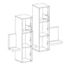 Zweifarbige Vitrine KIBOU, weiß / Beton Produktbild-Vorschau 3