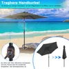 Aopunly Parasol rond,Manivelle Pliable Fer Parasol de Voir les images du produit 5