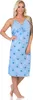 Damen Nachthemd Sleepshirt Nachtwäsche ohne Ärmel; Produktbild-Vorschau 3