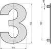 BASI - Hausnummer - HN 160 - 3 - Stahl Anthrazit - Produktbild-Vorschau 3