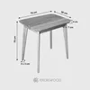 Krok Wood Esstisch Paris aus Massivholz  in Eiche 75x50x75 Produktbild-Vorschau 5