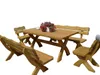 Massives Gartenmöbel-Set IM aus Holz – Tisch + 2 Bänke mit Produktbild-Vorschau 5
