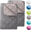 A collage of quilted blankets and color swatches. Produktbild-Vorschau
