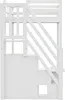 Sweiko Lit mezzanine en bois massif 90 x 200 cm, Porte de Voir les images du produit 13