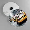 Wanduhr - Rund - Glasuhr - Taxi Straße New York - 40x40cm - Produktbild-Vorschau 2
