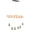 Lampa sufitowa wisząca LOFT 6 punktowa E27 - drewniana Podgląd zdjęcia produktu 1