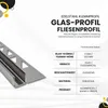 Glas-Fliesenprofil Edelstahl Klemmprofil Wandprofil V2A 2m Produktbild-Vorschau 3