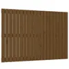 Wand-Kopfteil Honigbraun 127,5x3x90 cm Massivholz Kiefer , Produktbild-Vorschau 2