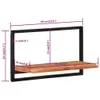 vidaXL Étagères murales 2 pcs. 60x25x35 cm bois massif Voir les images du produit 6