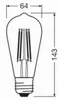 OSRAM Vintage 1906 LED CLASSIC EDISON 7,2W 824 Gold E27 Anteprima dell’immagine prodotto 6