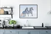 MuchoWow® Gerahmtes Poster Winter - Pferde - Schnee 80x60 Produktbild-Vorschau 3